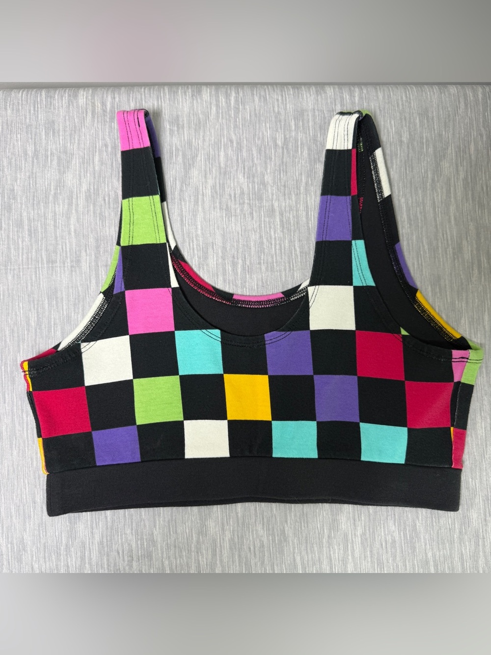 Vans x Ireneisgood Bralette | Size S | Multicolor Checkerboard | Limited Collab - Picture 2 of 5
